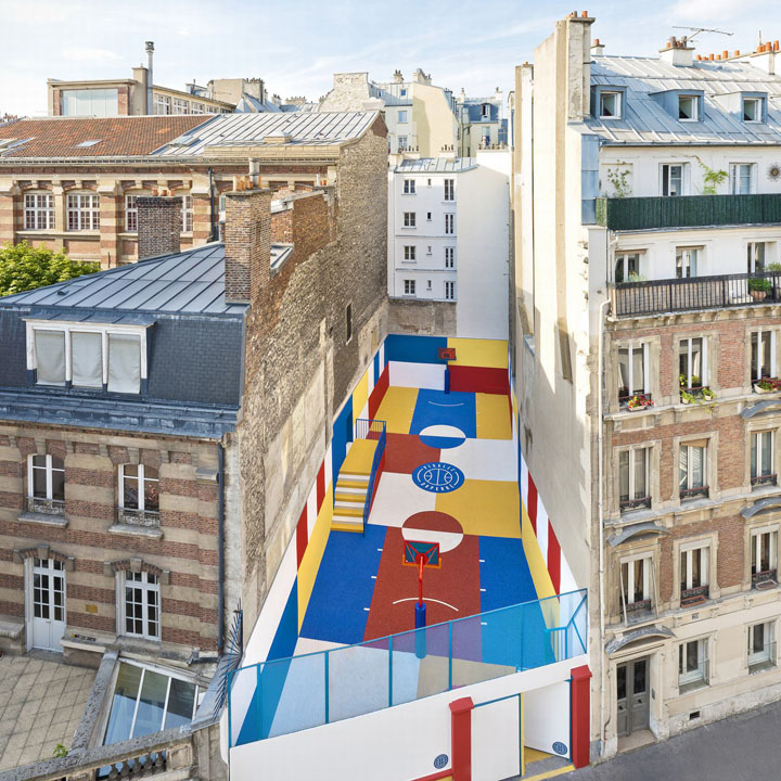 巴黎街区最梦幻的篮球场 巴黎又一打卡拍照胜地
