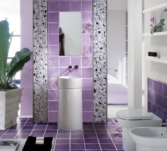 漂亮的紫色调室内设计欣赏
