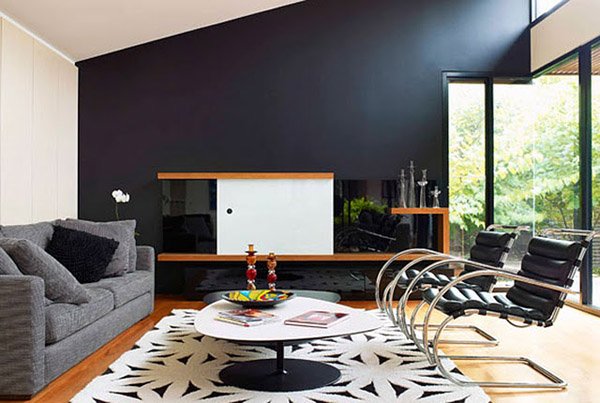 30个精致的黑色现代家居装修设计